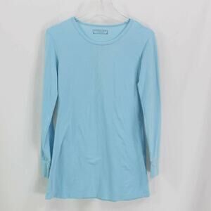 National Jean Company Vintage Womens T-Shirt Long Sleeve Jewel Neck Stretch